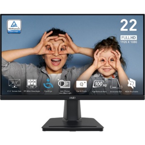 Produs Resigilat Monitor MSI 21.5" PRO MP225, Diagonal (inch): 21.5, Diagonal (cm): 54.5, Aspect ratio: 16:9, Panel: IPS, Resolution: 1920x1080, Refresh Rate: 100Hz, Response time GtG: 4ms, Response time MPRT: 1ms, Brightness (max): 250 cd/㎡, Contrast (st