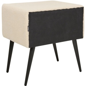 Produs Resigilat Noptiera cu 1 sertar Re-Bloom Flayat, lemn/textil, 46x38x49 cm, bej/negru - Verificat A - Img 5