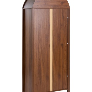 Produs Resigilat Pantofar Re-Bloom Lambina, MDF, 75x35x180 cm, rafturi reglabile, picioare 9 cm, maro inchis - Verificat A - Img 6