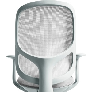 Produs Resigilat Scaun de birou Re-Bloom Aeri, plasa/polipropilena, 60x60x93-103 cm, 150 kg, gri deschis - Verificat A - Img 6