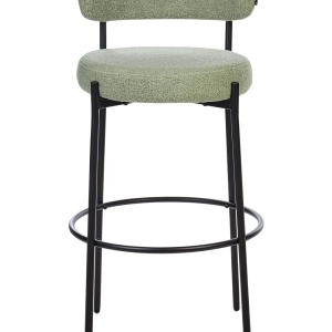 Produs Resigilat Set 2 scaune de bar Re-Bloom Allison, textil/metal, 50x50x97 cm, suport picioare, 120 kg, verde/negru - Verificat A - Img 5