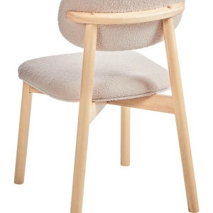 Produs Resigilat Set 2 scaune de masa Re-Bloom Mills, textil/MDF/spuma, 50x58x80 cm, sezut 50x45 cm, 120 kg, natur/bej deschis - Verificat A - Img 3