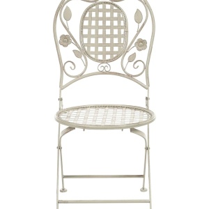 Produs Resigilat Set 2 scaune gradina pliabile Re-Bloom Bivio, metal, 43x52x93 cm, 120 kg, alb-galui - Verificat A - Img 5