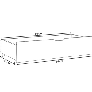Produs Resigilat Set 2 sertare de depozitare pentru pat Re-Bloom Epaney, lemn de pin, 99x45x22 cm, natur - Verificat A - Img 4
