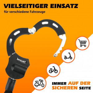Protectie anti-furt pentru scutere/biciclete SHTALHST, metal/plastic/textil, negru, 60 cm - Img 5