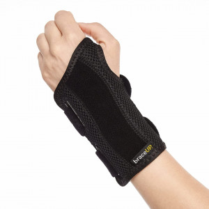 Protectie pentru incheietura mainii stangi BraceUP, negru,textil, S/M - Img 1