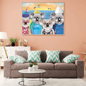 Puzzle cu 1000 de piese AICHUANGBAO, koala, hartie, multicolor, 50 x 70 cm - Img 6
