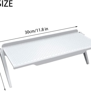 Raft depozitare pentru TV Fddd, plastic, alb, 30 x 11,3 cm