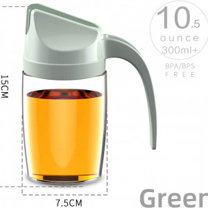 Recipient pentru ulei/otet 123 Life, polipropilena/sticla, transparent/verde deschis, 15 x 7,5 cm, 300 ml - Img 2