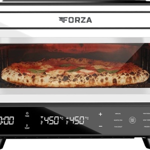 RESIGILAT - Cuptor electric pentru Pizza ECG Forza 4500, 1850 W, 450 °C, 45 litri, 5 programe, control digital, negru - Img 2