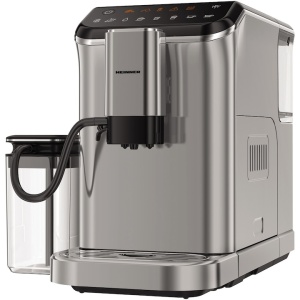 RESIGILAT - Espressor automat Heinner Genesis HEMA-D20DGREY, 1350W, 20 bar, recipient lapte, capacitate rezervor apa 1.5L, capacitate compartiment boabe 190g, Gri