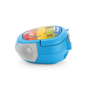 RESIGILAT - Radio CD pentru copii GoGEN DECKO B, 2 x 0,8 W, Bluetooth, karaoke, microfon, MP 3, USB, AUX in, albastru - Img 4