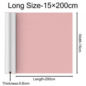 Rola de piele ecologica adeziva Tarocat, roz, 15 x 200 cm