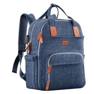 Rucsac pentru Mamici, Bebelusi si Copii, Multifunctional, Impermeabil, Prindere Carucior / Troler, Travel Organizer set cu Changing Pad- Care, 40 X 25 X 16 cm, Albastru, Resigilat, Grad A