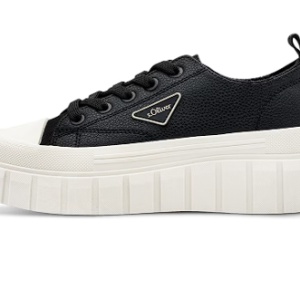 s.Oliver, Pantofi sport wedge cu aspect masiv, Negru, 37, Resigilat, Grad B - Img 6