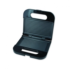 Sandwich maker Heinner SM-K750BKS, Putere 750W, Placi antiadezive fixe tip grill, Negru/Inox - Img 2