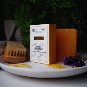 Săpun Glicerină Scullys, Lămâie & Lavandă, Cutie, 100 g - Img 3