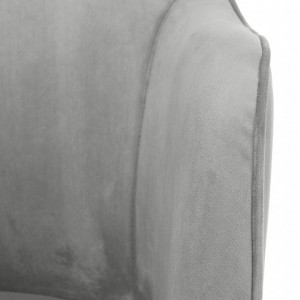 Scaun Ava din catifea gri, 87 x 57 cm - Img 6