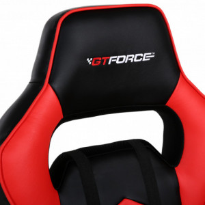Scaun de gaming GTFORCE Turbo Reclining Sports Racing Gaming Office Desk PC CAR Piele sintetica  (Red) - Img 5