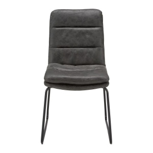 Scaun Kona, tapitat in catifea gri, 48/90/65 cm - Img 7