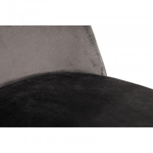 Scaun tapitat Antwan, gri/negru, 79 x 52 x 51 cm - Img 4