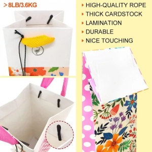 Set 12 pungi pentru sticle de vin Anzon Mories, carton, multicolor, 33, 7 x 9, 3 x 9, 9 cm - Img 6