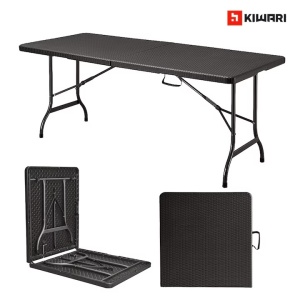 Set 15 mese pliante Kiwari Event, metalice, 180x75x72 cm, sistem pliere rapida, negru - Img 2