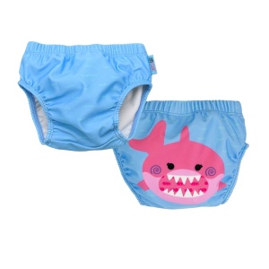 Set 2 chilotei de baie impermeabili, Zoocchini, protectie UPF50+, marime M, 12-24 Luni Ã¢â‚¬â€œ Pink Shark - Img 3