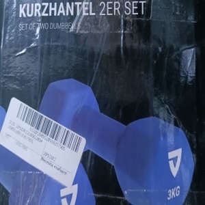 Set 2 gantere VIA FORTIS, 2x3 Kg, premium, albastru, Resigilat, Grad A - Img 2