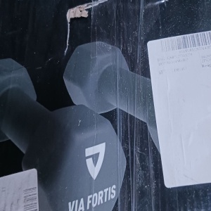 Set 2 gantere VIA FORTIS, 2x5 Kg, premium, din fonta cu invelis din neopren, Resigilat, Grad A - Img 4