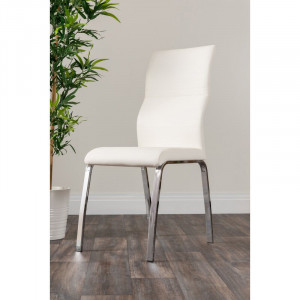 Set 2 scaune tapițate Strout, alb, 100cm H x 60cm W x 60cm D - Img 6
