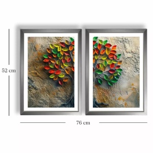 Set 2 tablouri decorative, MDF/lemn, 38x53 cm, multicolor - Verificat A · Re-Bloom - Img 2