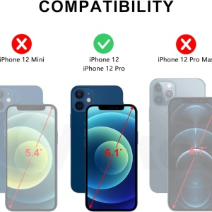 Set 3 folii de protectie pentru iPhone 12/iPhone 12 Pro Vakoo, sticla securizata, transparent, 6,1 inchi