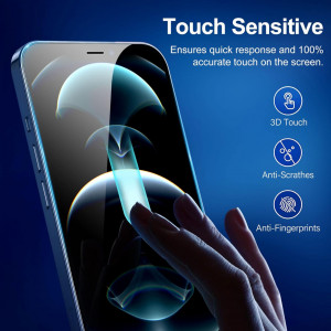 Set 3 folii de protectie pentru iPhone 12 Pro Max USLAI, sticla securizata, transparent, 6,7 inchi - Img 6