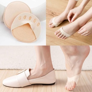 Set 3 perechi de tampoane pentru degetele picioarelor Tuknon, textil, bej