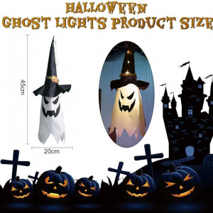 Set 4 decoratiuni Halloween RHYUUI, poliester, negru, 45,7 x 1 x 17,8 cm