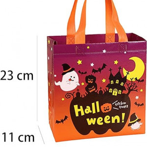 Set 4 pungi de Halloween, LXGKREL, material textil, multicolor, 22 x 23 x 11 cm