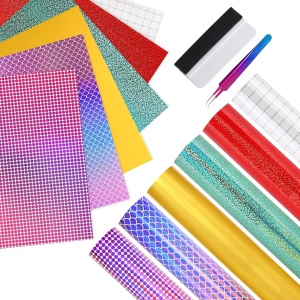 Set 6 coli de hartie pentru transfer termic Ehdis, vinil, multicolor, 30 x 30 cm