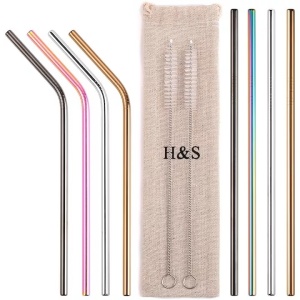 Set 8 paie reutilizabile cu 2 perii pentru curatare, H&S, muticolor, 20 cm, Resigilat, Grad A