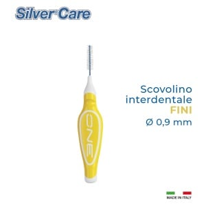 Set 8 periute interdentare Silver Care Fine Size 2-0,8 mm capac protectie culoare Galbena - Img 2