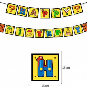 Set aniversar animat pentru copii Smileh, latex/hartie, multicolor, 34 piese