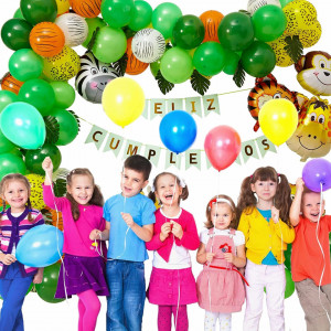 Set aniversar pentru copii LaulaStyle, multicolor, latex/folie, 78 piese - Img 3