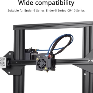 Set cablu teflon si conector pentru imprimanta 3D Creality, metal/plastic, albastru/auriu/argintiu