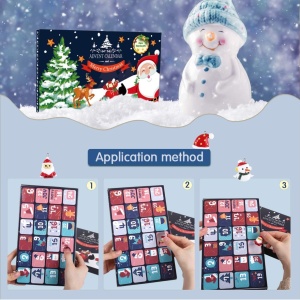 Set calendar de advent pentru Craciun Naler, rasina, multicolor, 24 piese