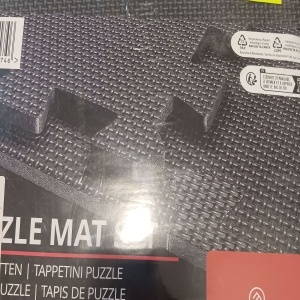 Set covoras de protectie premium, puzzle, BeMaxx, spuma EVA, impermeabil, 18 piese, 30 x 30 cm, negru, Resigilat, Grad A - Img 2