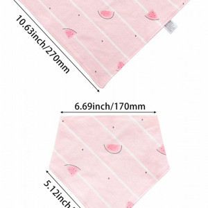 Set de 10 bavete pentru bebelusi Minimoto, bumbac, roz, 25 x 25 cm - Img 3