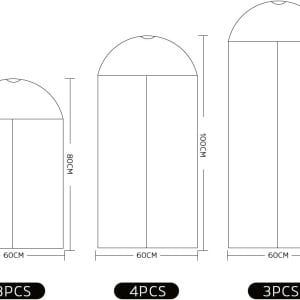 Set de 10 huse pentru imbracaminte DoGeek, PEVA, transparent