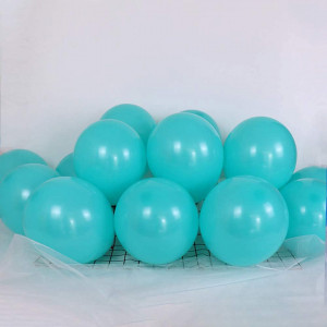 Set de 100 de baloane Ainmto, latex, turcoaz, 12,7 cm - Img 1