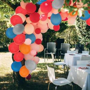Set de 100 de baloane pentru petrecere Yisscen , latex, alb, 30 cm - Img 2