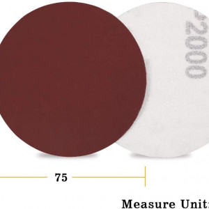 Set de 100 discuri pentru slefuit SPEEDWOX, oxid de aluminiu, granulatie 2000, rosu, 7,5 cm - Img 2
